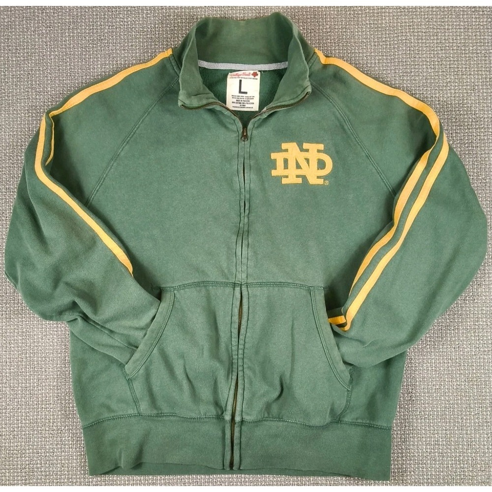 College Vault Notre Dame Fighting Irish Full Zip Track Jacket Tailgate Clothing